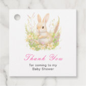 Spring Rabbit Baby Shower Bedankjes Labels (Voorkant)