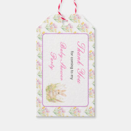 Spring Rabbit Baby shower Cadeaulabel