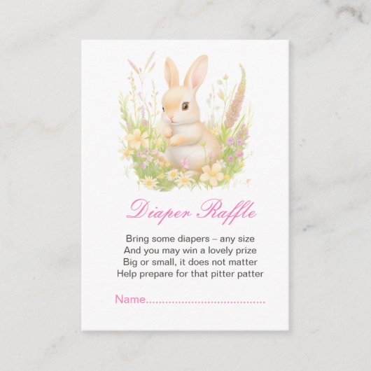 Spring Rabbit Baby shower Informatiekaartje (Voorkant)