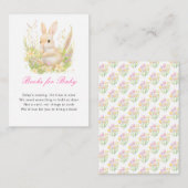Spring Rabbit Baby shower Informatiekaartje (Voorkant / Achterkant)
