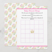 Spring Rabbit Baby shower Kaart (Voorkant / Achterkant)