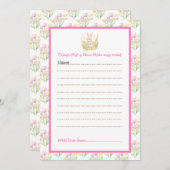 Spring Rabbit Baby shower Kaart (Voorkant / Achterkant)