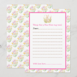 Spring Rabbit Baby shower Kaart