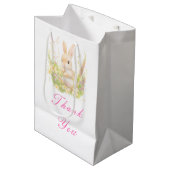 Spring Rabbit Baby shower Medium Cadeauzakje (Voorkant Gekanteld)