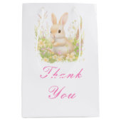 Spring Rabbit Baby shower Medium Cadeauzakje (Voorkant)