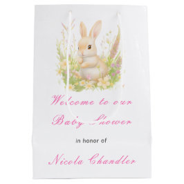 Spring Rabbit Baby shower Medium Cadeauzakje