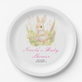 Spring Rabbit Baby shower Papieren Bordje