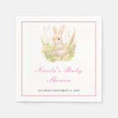 Spring Rabbit Baby shower Servet (Voorkant)