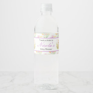 Spring Rabbit Baby shower Waterfles Etiket