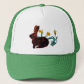 Spring Rabbit Daffodil Art Trucker Pet (Voorkant)