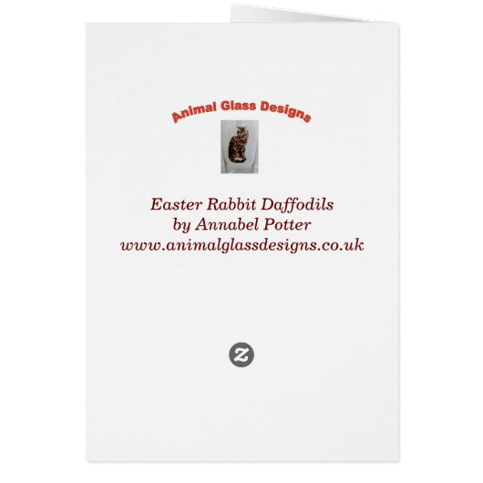 Spring Rabbit Daffodils Pasen (Achterkant)