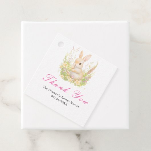 Spring Rabbit Easter Brunch Bedankjes Labels (In situ)