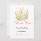 Spring Rabbit Easter Brunch Bedankkaart (Voorkant)