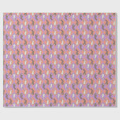 Spring Rabbit Pink and Purple Pastel Argyle  Cadeaupapier (Vlak)
