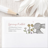 Spring Rabbit Retour Adres Label (Insitu)