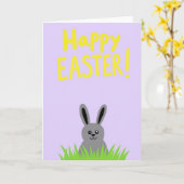 Spring Rabbit Season Greeting Card Kaart (Gele Bloem)