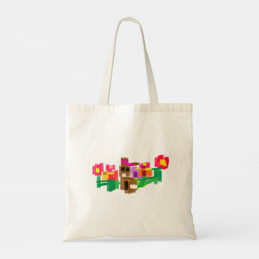 Spring Rabbit Tote Bag (Achterkant)