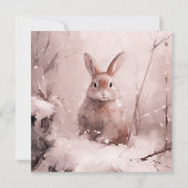 Spring Rabbit Verjaardagsfeest Kaart (Achterkant)