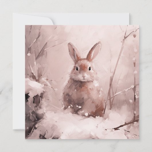 Spring Rabbit Verjaardagsfeest Kaart (Achterkant)