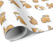 Spring Rabbits Easter Bunny Wrapping Paper Cadeaupapier (Rol Hoek)