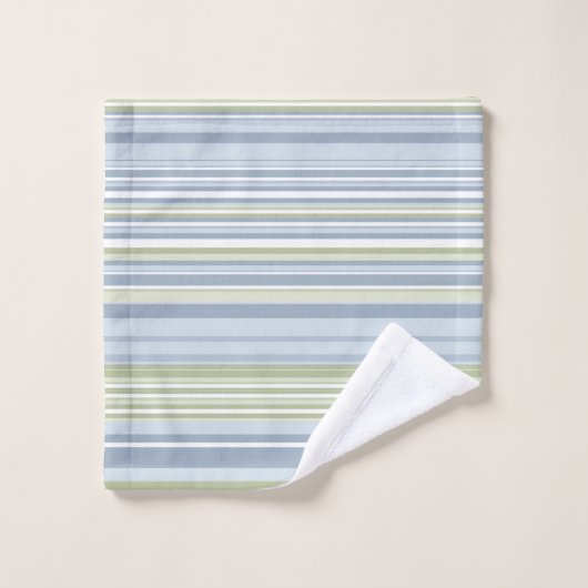 Spring Rain and Tropical Blue Stripes Bad Handdoek (Wasdoekje)