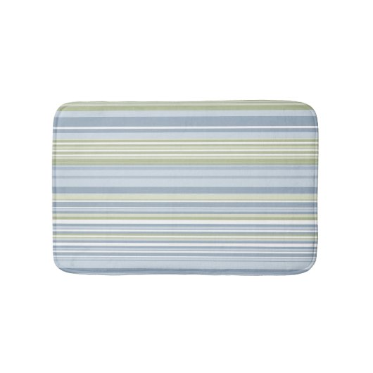 Spring Rain and Tropical Blue Stripes Badmat (Voorkant)