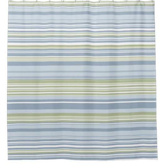 Spring Rain and Tropical Blue Stripes Douchegordijn (Voorkant)