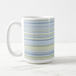 Spring Rain and Tropical Blue Stripes Koffiemok