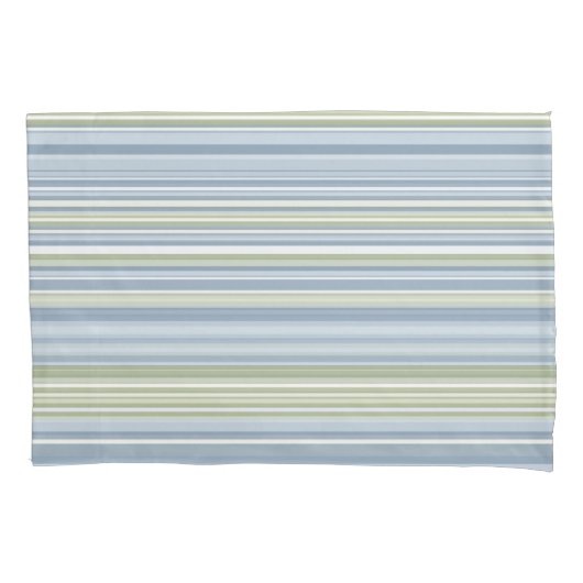 Spring Rain and Tropical Blue Stripes Kussensloop (Voorkant)