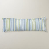 Spring Rain and Tropical Blue Stripes Lichaamskussen (Achterkant)