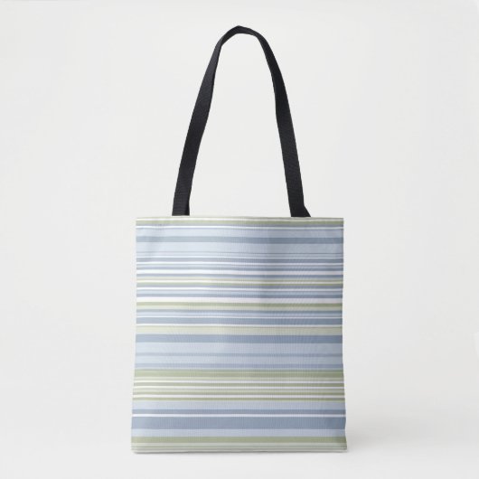 Spring Rain and Tropical Blue Stripes Tote Bag (Voorkant)