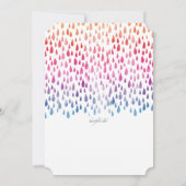 Spring Rain Baby shower Invitation Kaart (Achterkant)