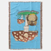 Spring Rain Douche Uil Paddestoel Deken (Voorkant Verticaal)