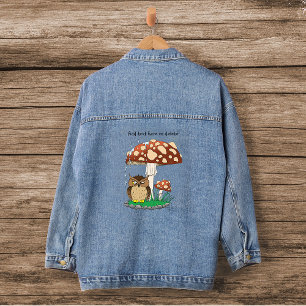 Spring Rain Douche Uil Paddestoel Denim Jacket