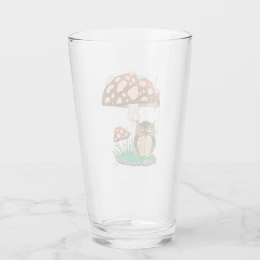 Spring Rain Douche Uil Paddestoel Glas (Achterkant)