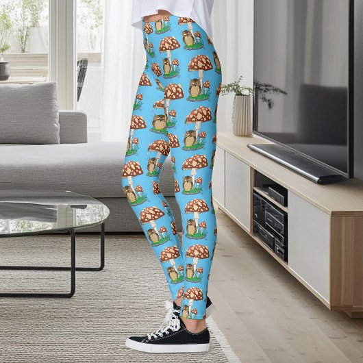 Spring Rain Douche Uil Paddestoel Leggings