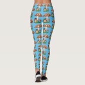 Spring Rain Douche Uil Paddestoel Leggings (Achterkant)