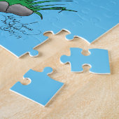 Spring Rain Douche Uil Paddestoel Legpuzzel (Zijkant)