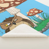 Spring Rain Douche Uil Paddestoel Sherpa Deken (3/4)