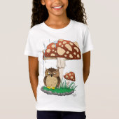 Spring Rain Douche Uil Paddestoel T-shirt (Voorkant)