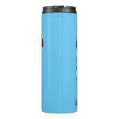 Spring Rain Douche Uil Paddestoel Thermosbeker (Achterkant)