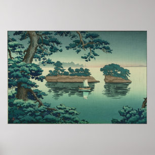 Spring Rain, Matsushima Japanse waterscape Art Poster