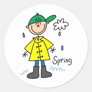 Spring Rain Ronde Sticker