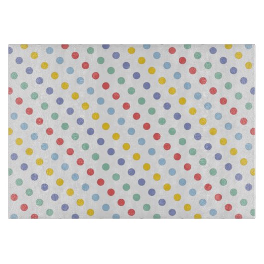 Spring Rainbow Polka Dot Pattern Snijplank (Voorkant)