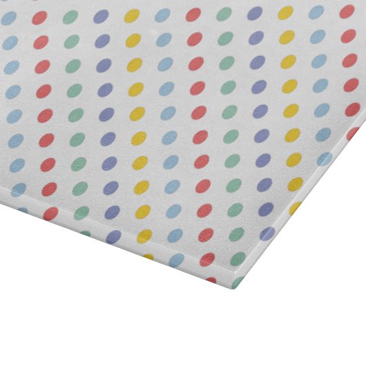 Spring Rainbow Polka Dot Pattern Snijplank (Hoek)