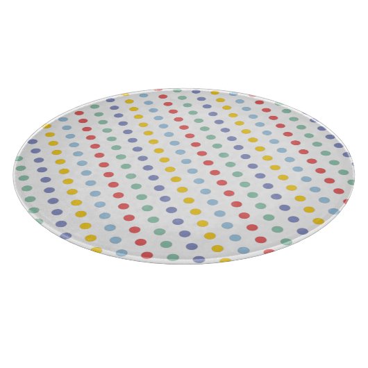 Spring Rainbow Polka Dot Pattern Snijplank (Hoek)