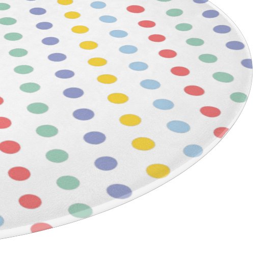 Spring Rainbow Polka Dot Pattern Snijplank (Hoek)