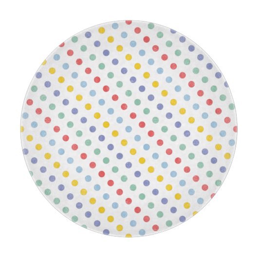 Spring Rainbow Polka Dot Pattern Snijplank (Voorkant)