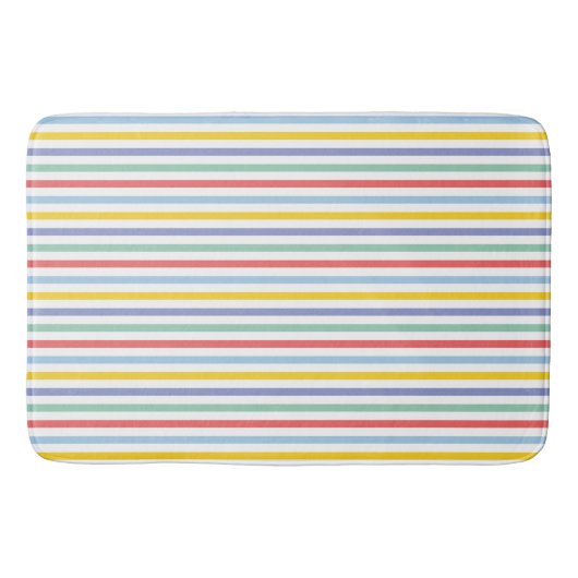 Spring Rainbow Striped Bath Mat (Voorkant)