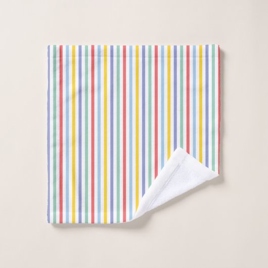 Spring Rainbow Striped Bath Towel Set Bad Handdoek (Wasdoekje)